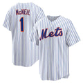 New York Mets #1 Jeff McNeil White AmberGomez Home Replica Player Jersey