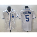 Los Angeles Dodgers #5 Freddie Freeman White AmberGomez Cool Base Stitched Jersey