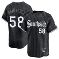 Chicago White Sox #58 Seranthony Dominguez Player Black AmberGomez City Connect Limited Home Stitched Jerseys
