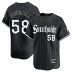 Chicago White Sox #58 Seranthony Dominguez Player Black AmberGomez City Connect Limited Home Stitched Jerseys