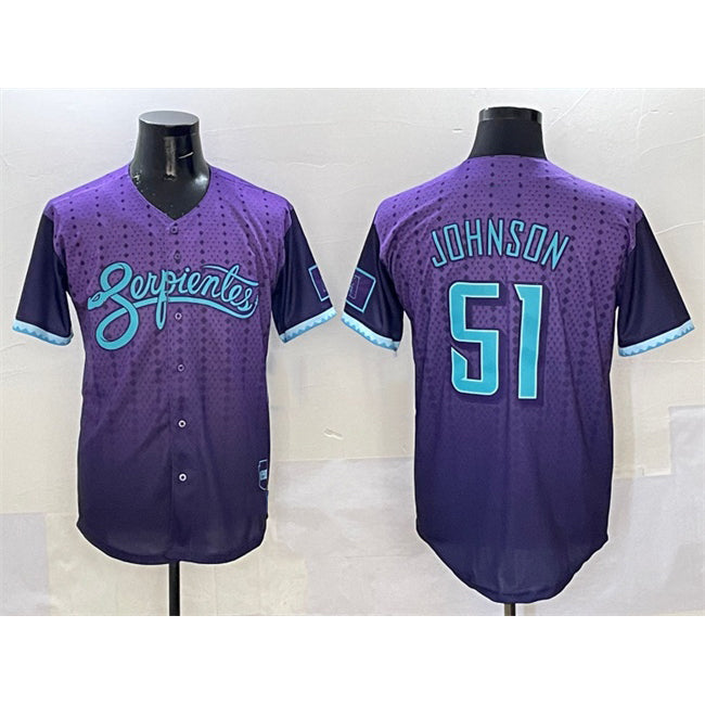 Arizona Diamondbacks #51 Randy Johnson Purple AmberGomez 2025 City Connect Limited Stitched Jersey