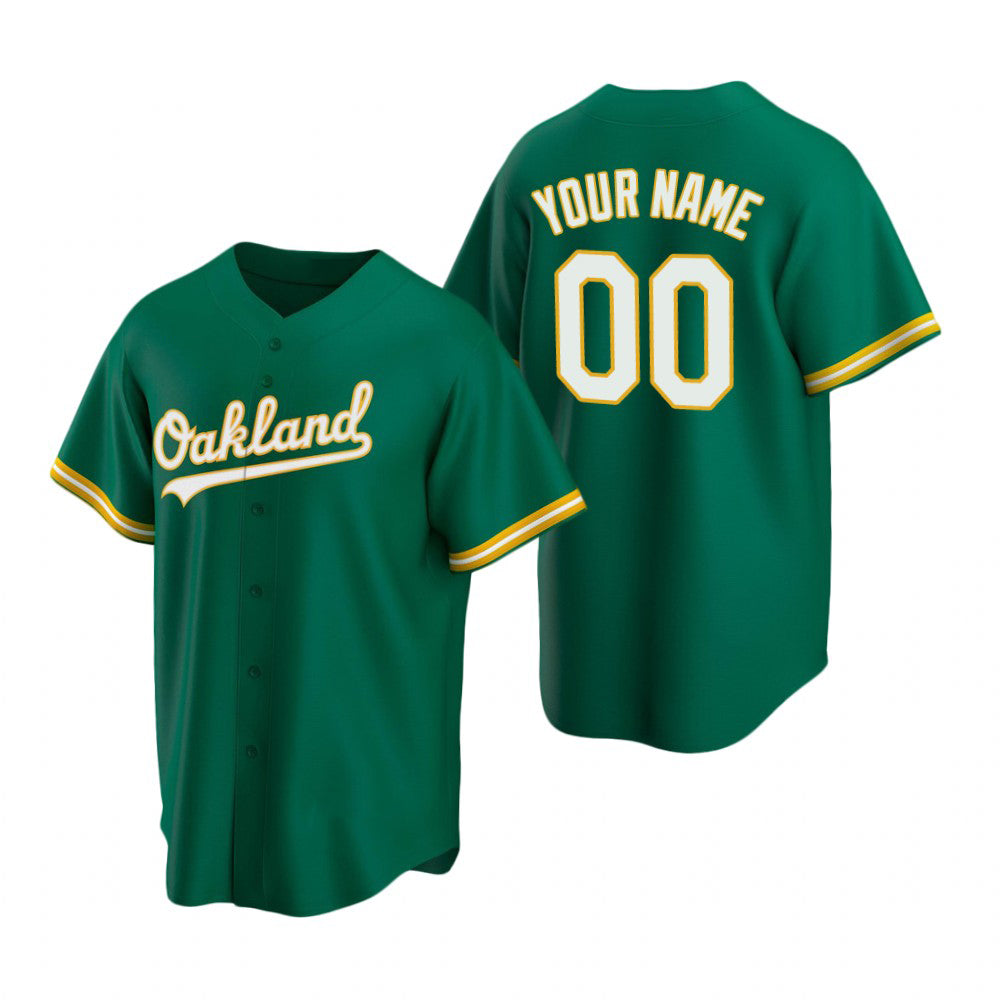 Custom Oakland Athletics Green AmberGomez Stitched Cool Base Jersey