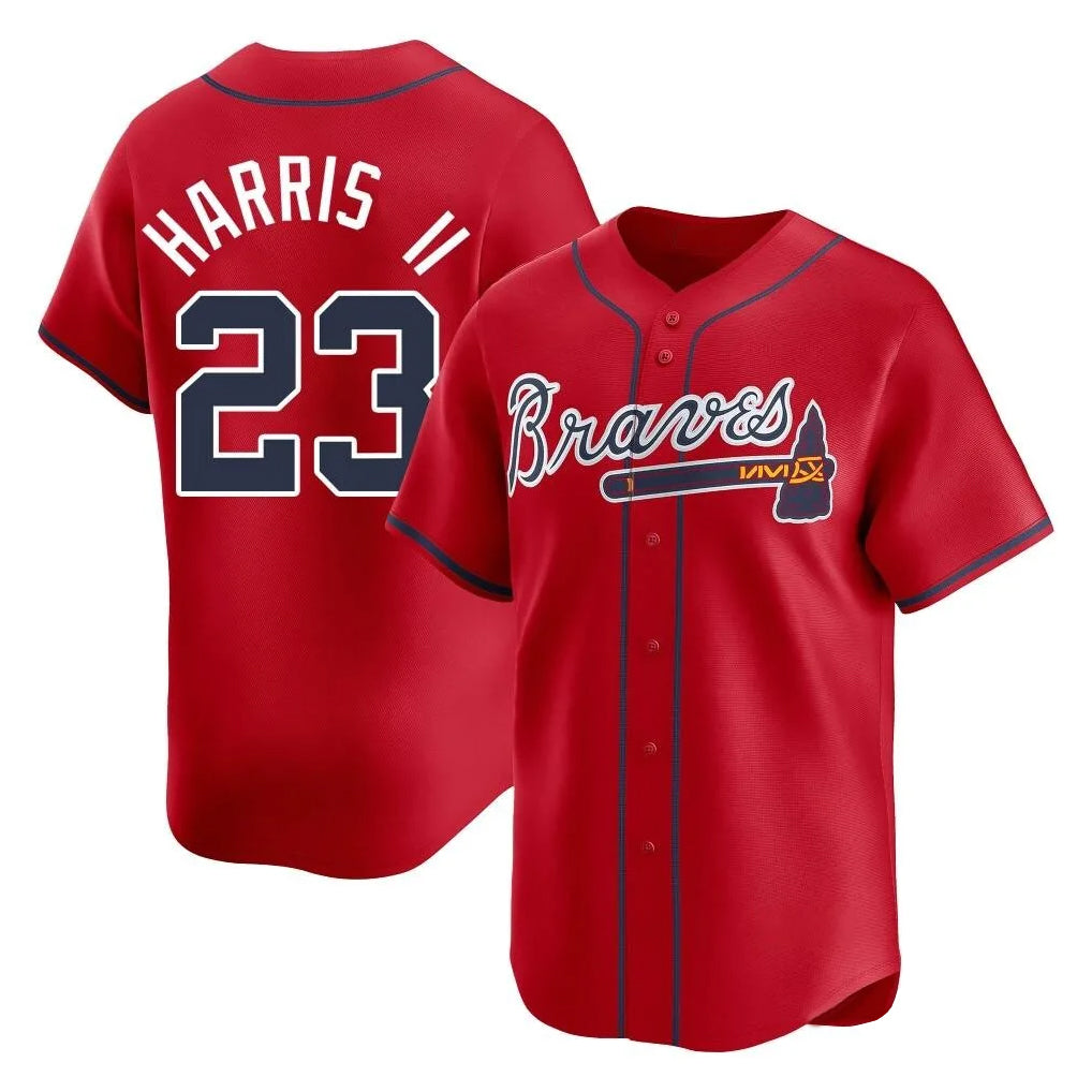 Atlanta Braves #23 Michael Harris II Player Red AmberGomez Limited Home Game Stitched Jerseys