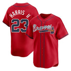 Atlanta Braves #23 Michael Harris II Player Red AmberGomez Limited Home Game Stitched Jerseys