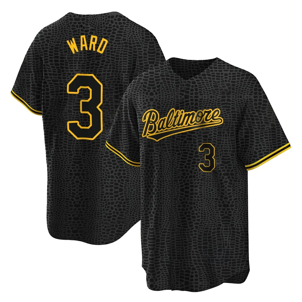 Baltimore Orioles #3 Taylor Ward Player Black AmberGomez Snake Skin City Home Game Stitched Jerseys