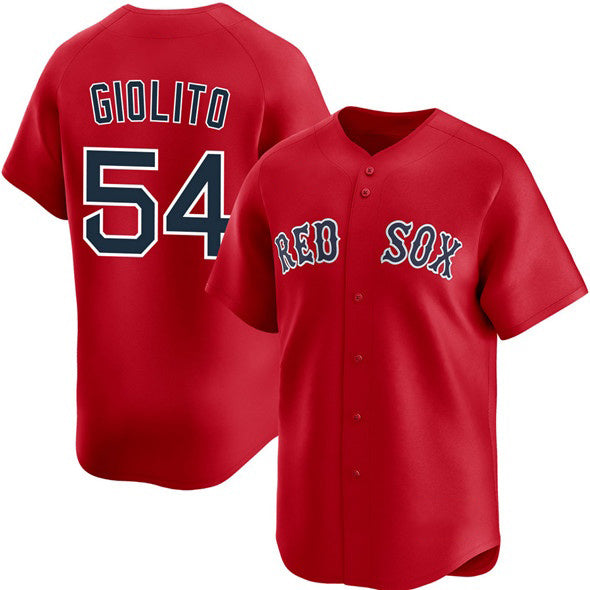 Boston Red Sox #54 Lucas Giolito Red AmberGomez 2025 Alternate Limited Stitched Jersey