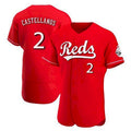 Cincinnati Reds #2 Nick Castellanos Scarlet AmberGomez 2021 Alternate Jersey
