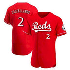 Cincinnati Reds #2 Nick Castellanos Scarlet AmberGomez 2021 Alternate Jersey