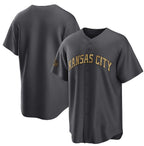 Kansas City Royals Blank Charcoal AmberGomez 2022 All-Star Cool Base Stitched Jersey