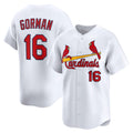 St. Louis Cardinals #16 Nolan Gorman White AmberGomez Home Limited Player Jersey