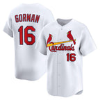St. Louis Cardinals #16 Nolan Gorman White AmberGomez Home Limited Player Jersey