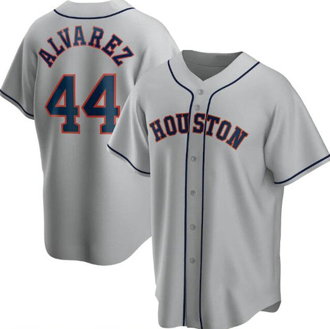 Houston Astros #44 Yordan Alvarez Grey AmberGomez Cool Base Stitched Jersey