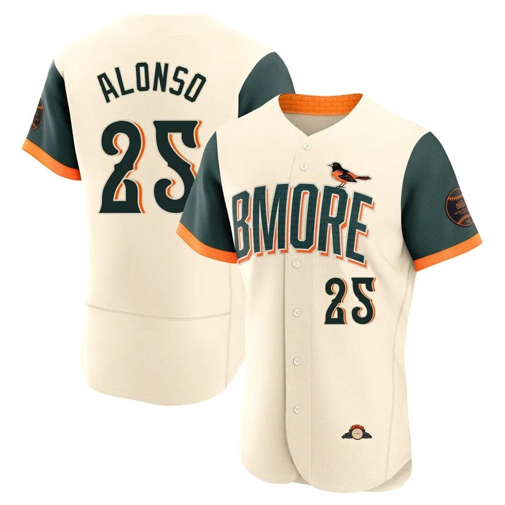 Baltimore Orioles #25 Pete Alonso Player Cream AmberGomez 2026 City Connect Limited Elite Home Game Stitched Jerseys