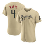 Arizona Diamondbacks #4 Ketel Marte Player Tan AmberGomez City Connect Limited Elite Home Game Stitched Jerseys
