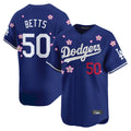 Los Angeles Dodgers #50 Mookie Betts Player Royal AmberGomez Tokyo Series Vapor Premier Limited Stitched Jerseys