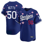 Los Angeles Dodgers #50 Mookie Betts Player Royal AmberGomez Tokyo Series Vapor Premier Limited Stitched Jerseys