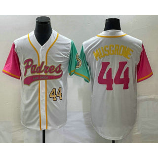 San Diego Padres #44 Joe Musgrove Number White AmberGomez NEW 2023 City Connect Cool Base Stitched Jersey