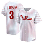 Philadelphia Phillies #3 Bryce Harper White AmberGomez Home Limited Player Jersey