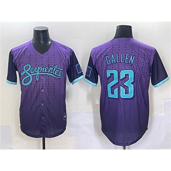 Arizona Diamondbacks #23 Zac Gallen Purple AmberGomez 2025 City Connect Limited Stitched Jersey