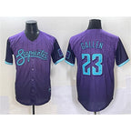 Arizona Diamondbacks #23 Zac Gallen Purple AmberGomez 2025 City Connect Limited Stitched Jersey