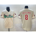 Philadelphia Phillies #8 Nick Castellanos Cream AmberGomez Phanatic Limited Stitched Jersey