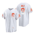 San Francisco Giants #9 Brandon Belt White AmberGomez 2021 City Connect Cool Base Jersey