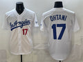 Los Angeles Dodgers #17 Shohei Ohtani White AmberGomez Alternate Stadium Stitched Jersey