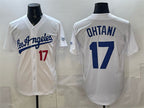 Los Angeles Dodgers #17 Shohei Ohtani White AmberGomez Alternate Stadium Stitched Jersey