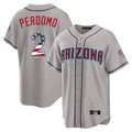 Arizona Diamondbacks #2 Geraldo Perdomo Player Gray AmberGomez USA 250 Fourth of July Home Game Stitched Jerseys