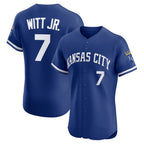 Kansas City Royals #7 Bobby Witt Jr. Royal AmberGomez Alternate 2 Elite Player Jersey