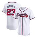 Atlanta Braves #23 Michael Harris II Player White AmberGomez Limited Elite Home Game Stitched Jerseys