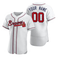 Custom Atlanta Braves White AmberGomez 2020 Stitched Flex Base Jersey