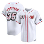 Cincinnati Reds #35 Jose Trevino Player White AmberGomez Speedway Classic Home Limited Stitched Jerseys