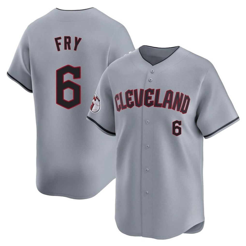 Cleveland Guardians #6 David Fry Player Gray AmberGomez Road Limited Home Stitched Jerseys