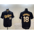 Los Angeles Dodgers #18 Yoshinobu Yamamoto Black Gold AmberGomez Limited Stitched Jersey