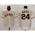 San Francisco Giants #24 Willie Mays Cream AmberGomez 2024 Home Limited Stitched Jersey