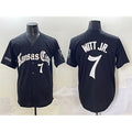 Kansas City Royals #7 Bobby Witt Jr. Black AmberGomez 'Gothic Crown Edition' Vapor Premier Limited Stitched Jersey