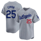 Los Angeles Dodgers #25 Tommy Edman Player Gray AmberGomez Limited Home Stitched Jerseys