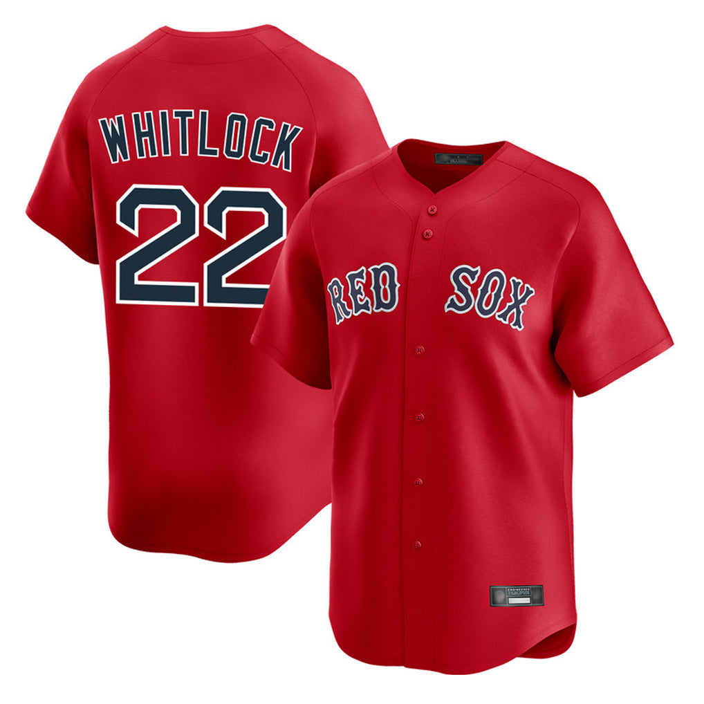 Boston Red Sox #22 Garrett Whitlock Player Red AmberGomez Limited Home Game Stitched Jerseys1