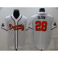 Atlanta Braves #28 Matt Olson 2022 White Gold AmberGomez World Series Champions Program Cool Base Stitched Jersey