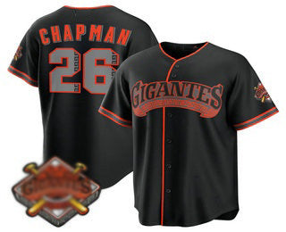 San Francisco Giants #26 Matt Chapman Black AmberGomez 2026 Alternate Stadium Stitched Jersey
