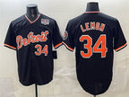 Detroit Tigers #34 Chet Lemon Black AmberGomez 2026 Alternate USA 250' Patch Vapor Premier Limited Stitched Jersey