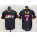 San Diego Padres #7 Ha-Seong Kim Black AmberGomez Cool Base Stitched Jersey