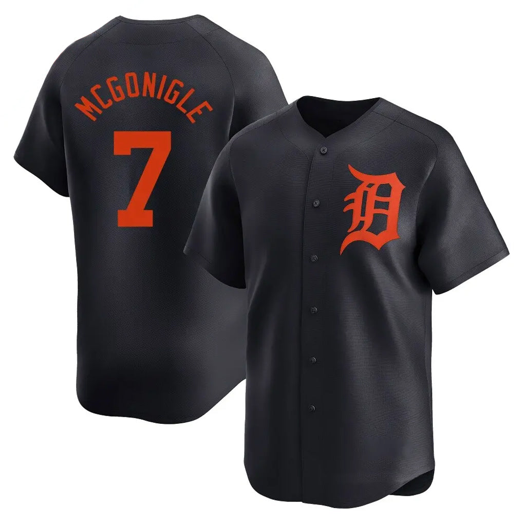 Detroit Tigers #7 Kevin McGonigle Player Navy AmberGomez Home Limited Stitched Jerseys