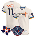 Houston Astros #11 Cam Smith Player Cream AmberGomez City Connect Texas Patch Vapor Premier Limited Elite Home Stitched Jerseys