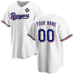 Custom Texas Rangers Cream AmberGomez 2023 City Connect Flex Base Stitched Jersey