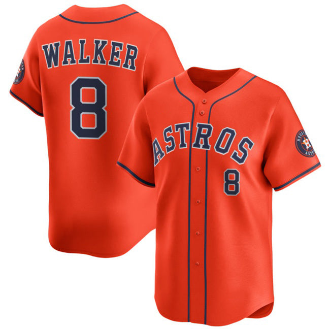 Houston Astros #8 Christian Walker Orange AmberGomez 2025 Alternate Limited Stitched Jersey