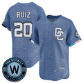 Washington Nationals #20 Keibert Ruiz Blue AmberGomez 2025 City Connect Limited Stitched Jersey