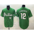 Philadelphia Phillies #12 Kyle Schwarber Green AmberGomez Limited Stitched Jersey