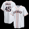 Houston Astros #45 Tatsuya Imai White AmberGomez Home Replica Jersey
